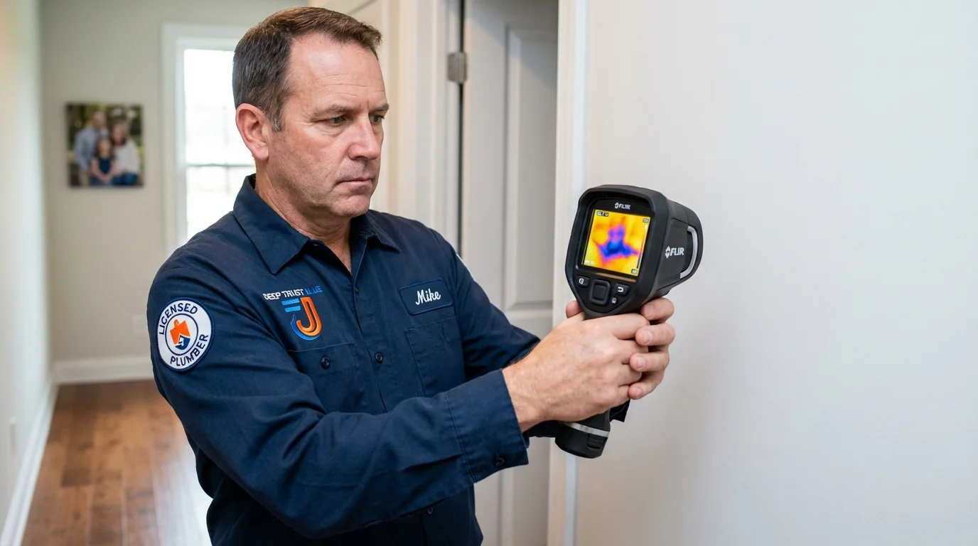 Thermal imaging leak detection by Johns Plumbing LLC in Candia